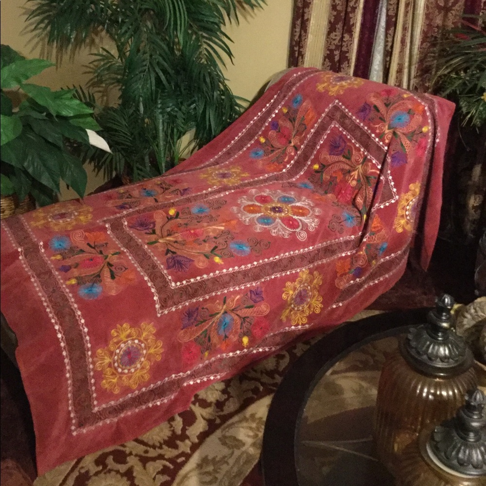 Russian Embroidered Folk Blanket